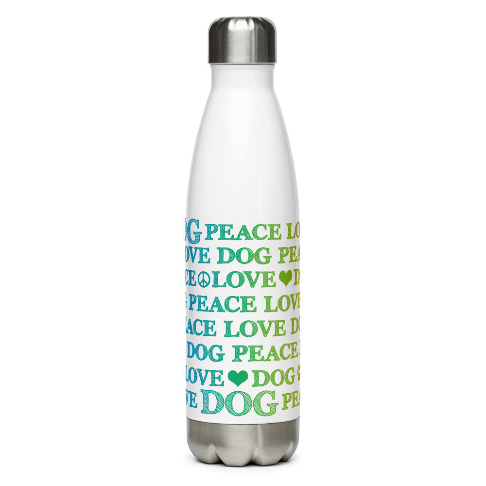 Peace Love Dog Stainless Steel Water Bottle – Jessica St. Clair Studio
